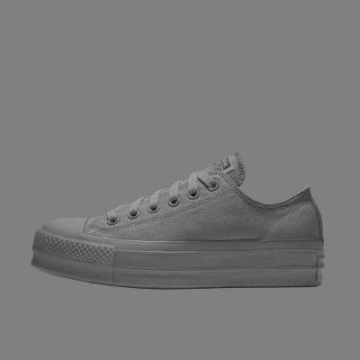 Custom Chuck Taylor All Star Platform Low Top Black
